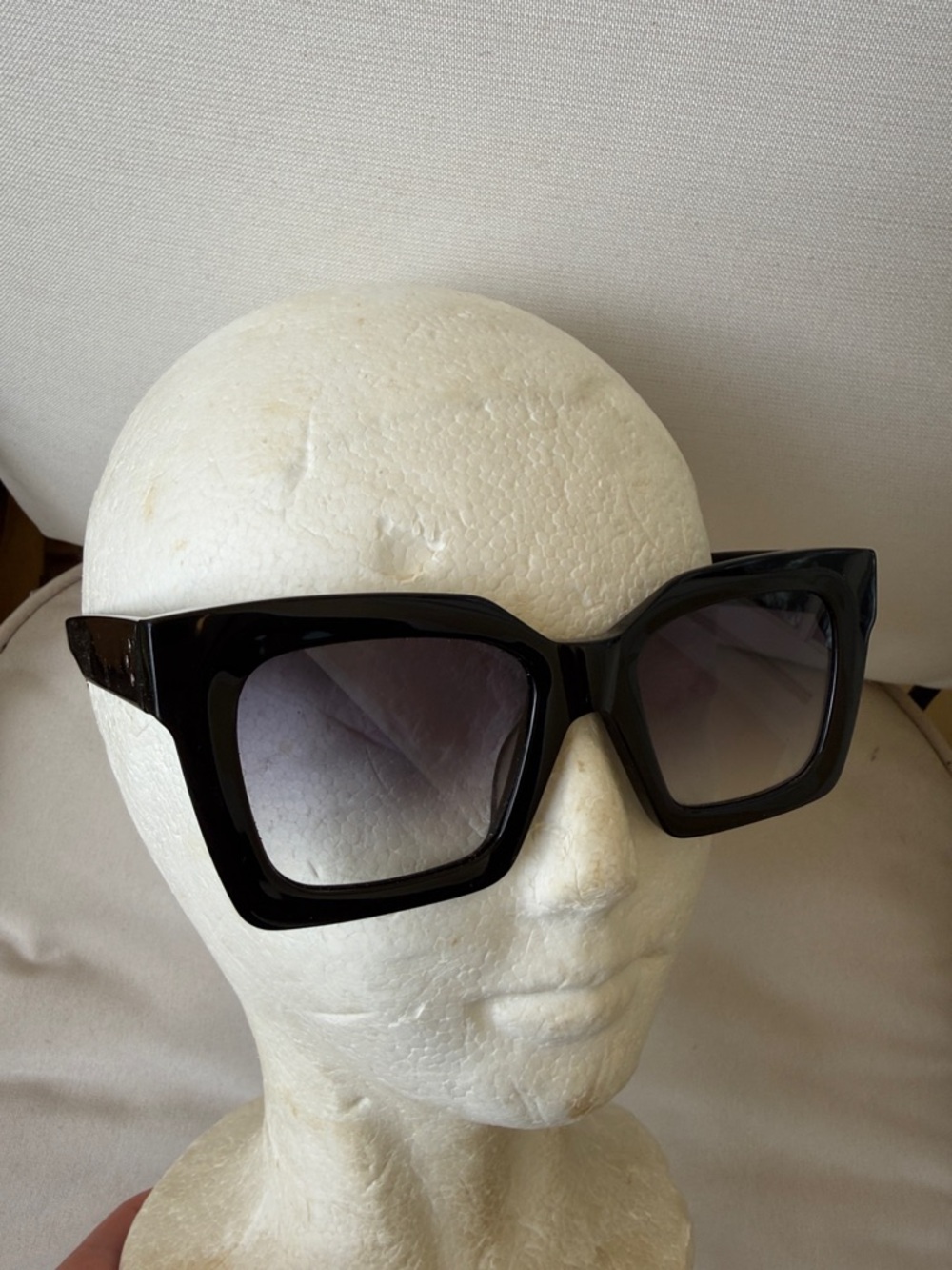 Celine Black Oversized Square Acetate Sunglasses 🕶️ with Gradient Lenses Italy - Picture 3 of 16